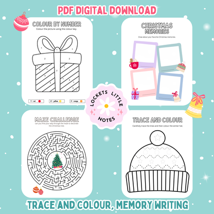 Christmas Activity Book. 60 Festive Pages for Kids. Digital Download