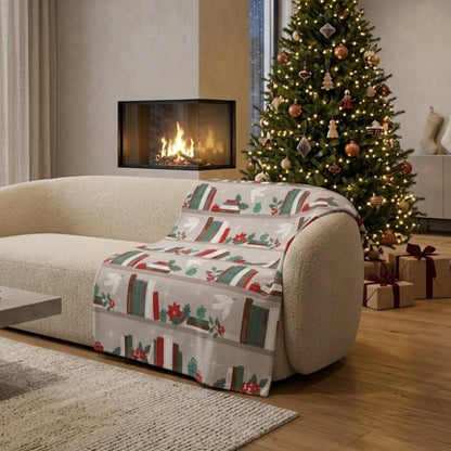 Cosy Bookshelf Christmas Blanket