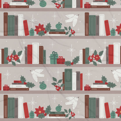 Cosy Bookshelf Christmas Blanket
