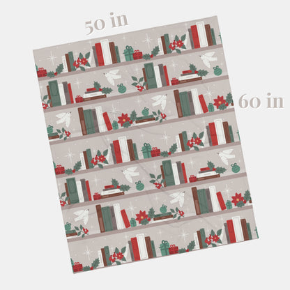 Cosy Bookshelf Christmas Blanket