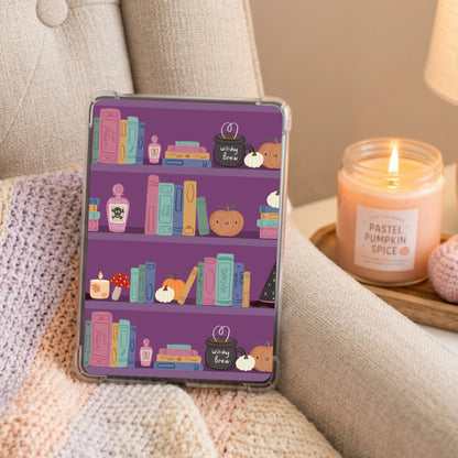 Kindle Case Insert PNG, Halloween bookshelf Bookish Printable  (Digital Download)
