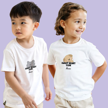 Sweetheart Club T-shirt. Personalised kids T-shirt.