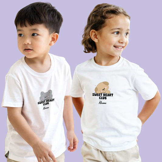 Sweetheart Club T-shirt. Personalised kids T-shirt.