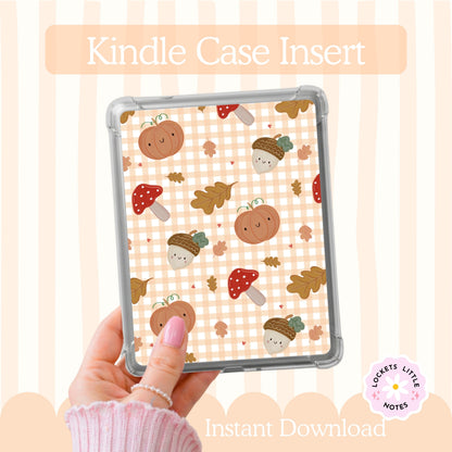 Kindle Case Insert PNG,  Autumn Halloween Pumpkin Printable  (Digital Download)
