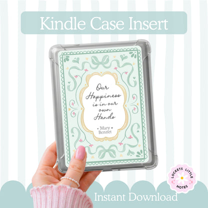 Mary Bennet Quote Kindle Case Insert PNG