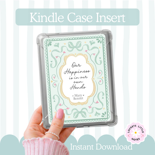Mary Bennet Quote Kindle Case Insert PNG
