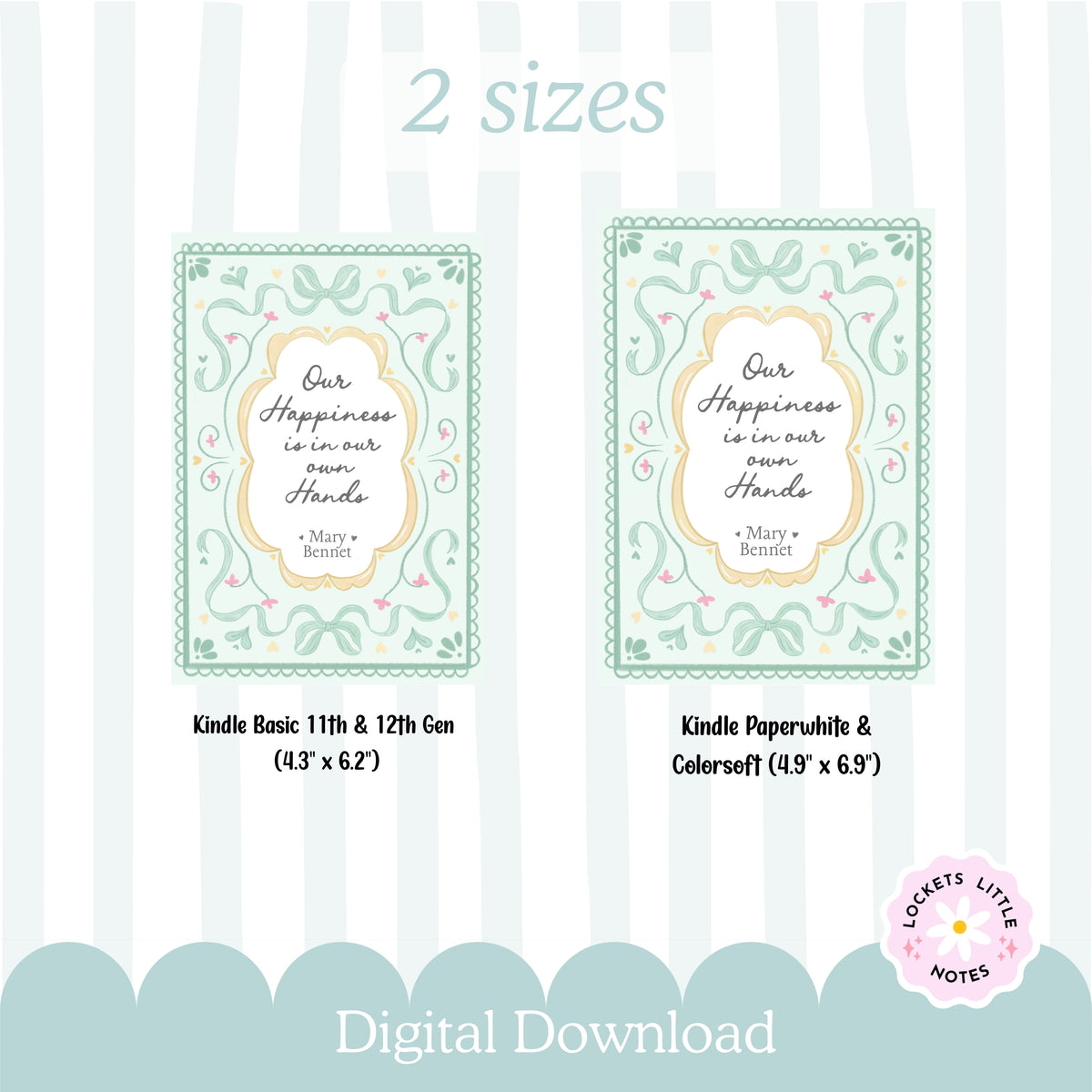 Mary Bennet Quote Kindle Case Insert PNG