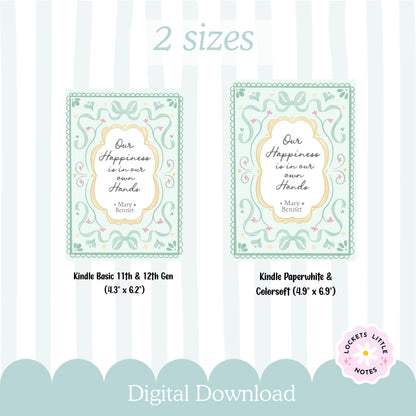 Mary Bennet Quote Kindle Case Insert PNG