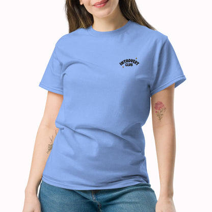 Introvert Club Embroidered T-Shirt