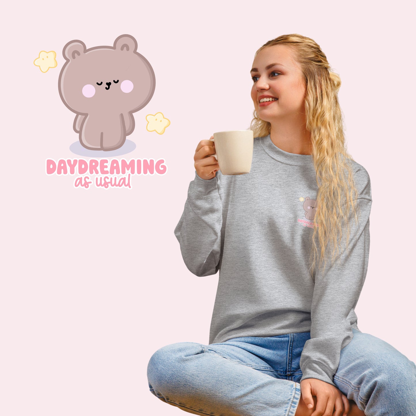 Daydreaming as Usual Unisex Sweatshirt. Cozy Jumper.