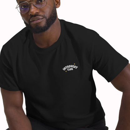 Introvert Club Embroidered T-Shirt