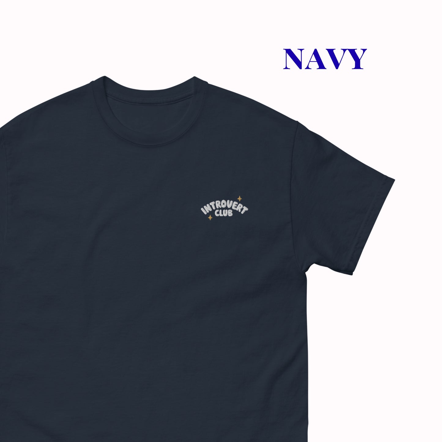 Introvert Club Embroidered T-Shirt