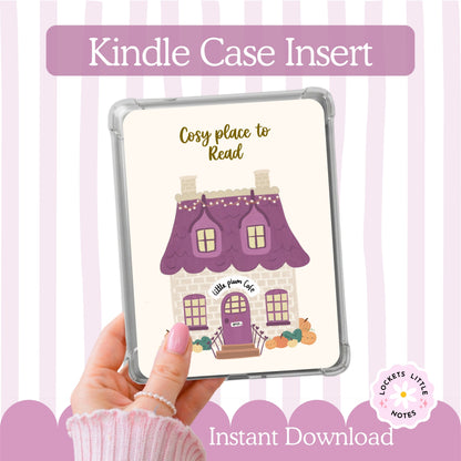 Cosy Cottage Cafe Kindle case Insert Printable Digital Download