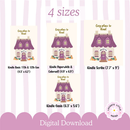 Cosy Cottage Cafe Kindle case Insert Printable Digital Download