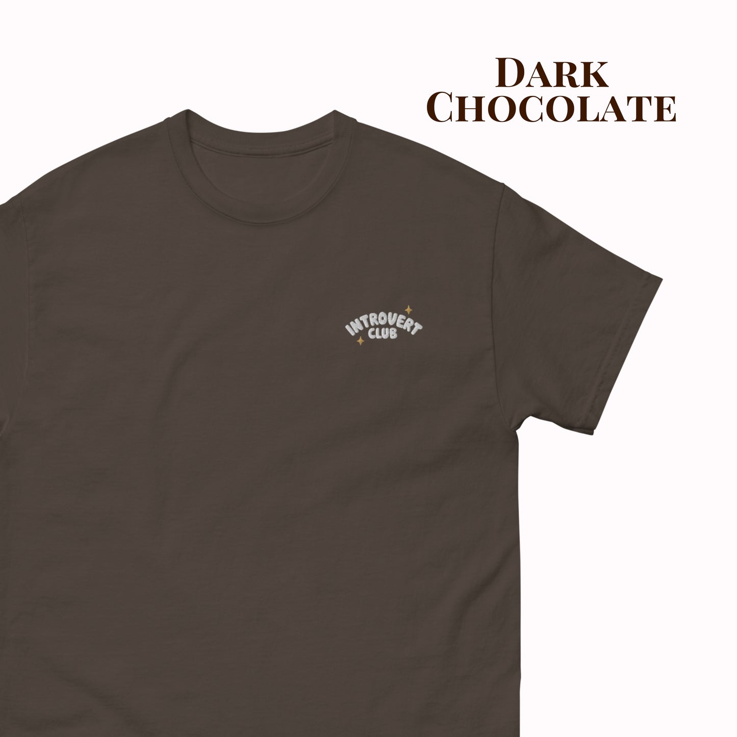 Introvert Club Embroidered T-Shirt