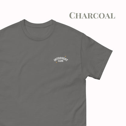 Introvert Club Embroidered T-Shirt