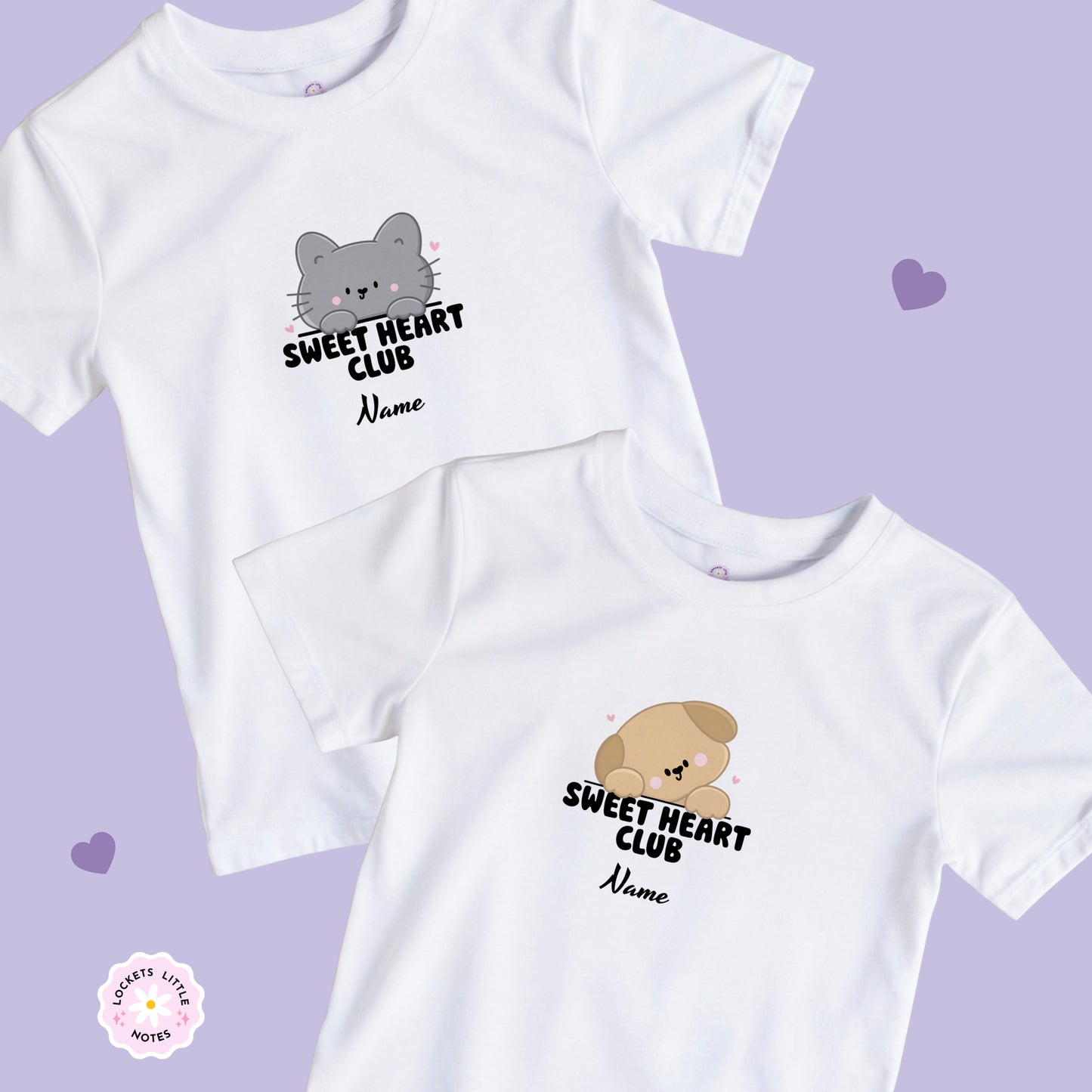 Sweetheart Club T-shirt. Personalised kids T-shirt.