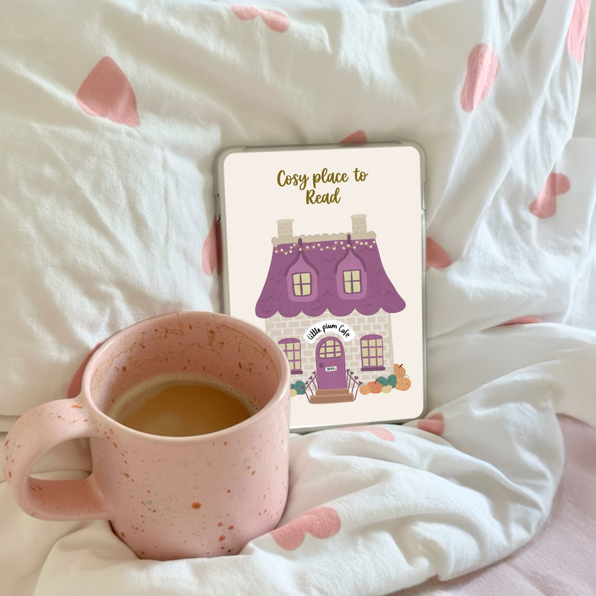 Cosy Cottage Cafe Kindle case Insert Printable Digital Download