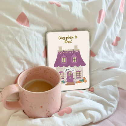 Cosy Cottage Cafe Kindle case Insert Printable Digital Download