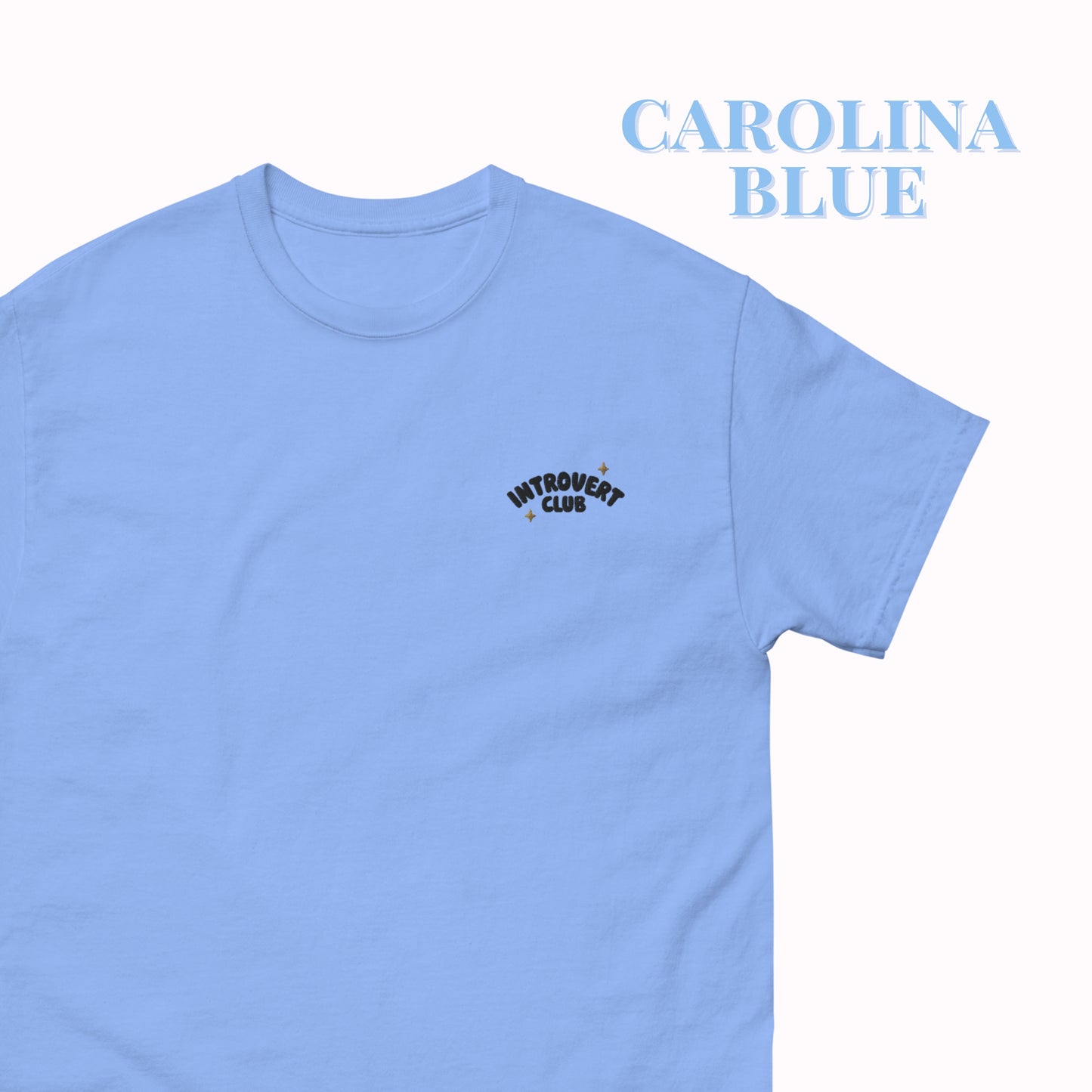 Introvert Club Embroidered T-Shirt