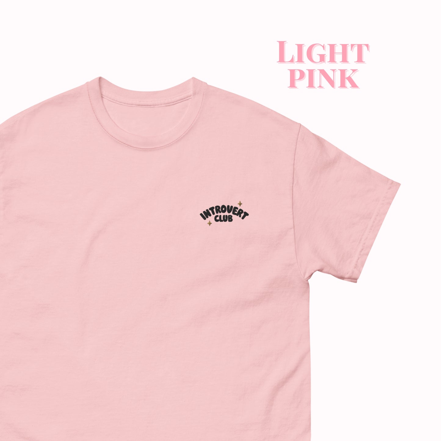 Introvert Club Embroidered T-Shirt