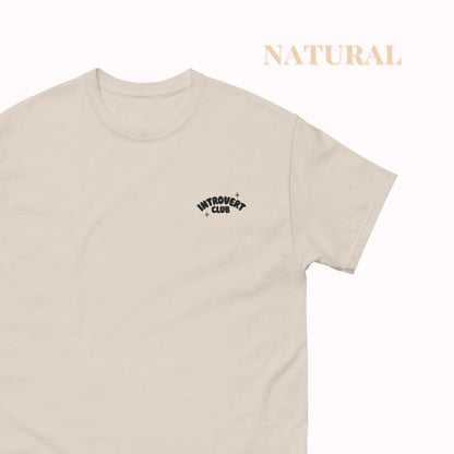 Introvert Club Embroidered T-Shirt