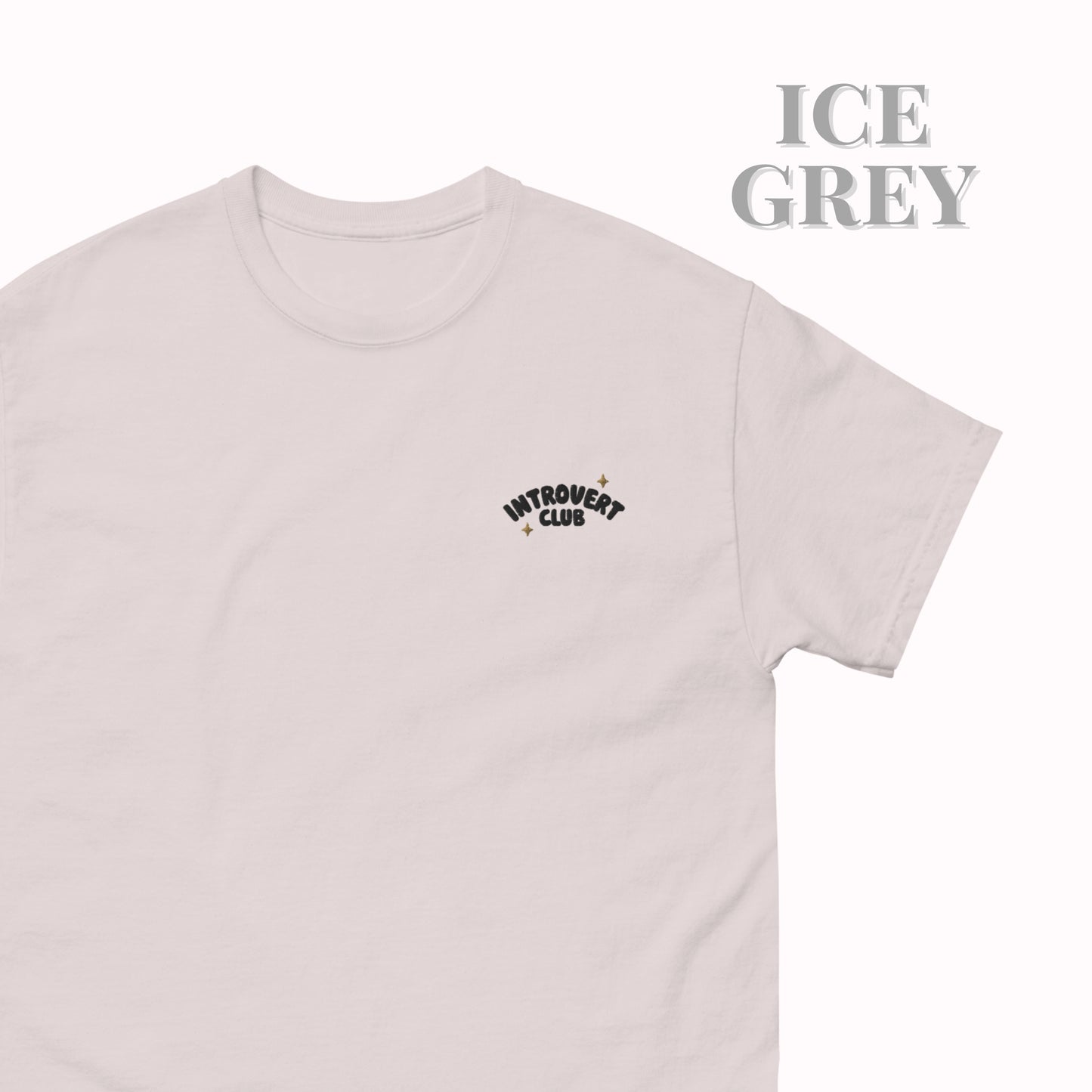 Introvert Club Embroidered T-Shirt