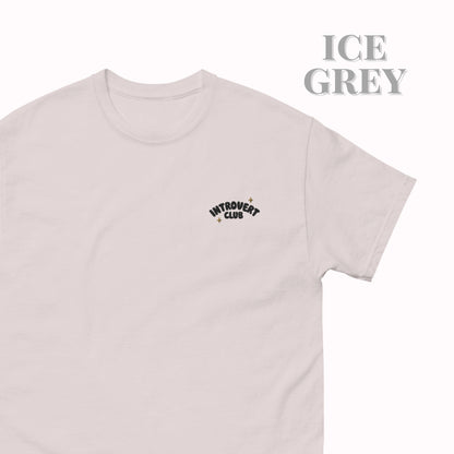 Introvert Club Embroidered T-Shirt