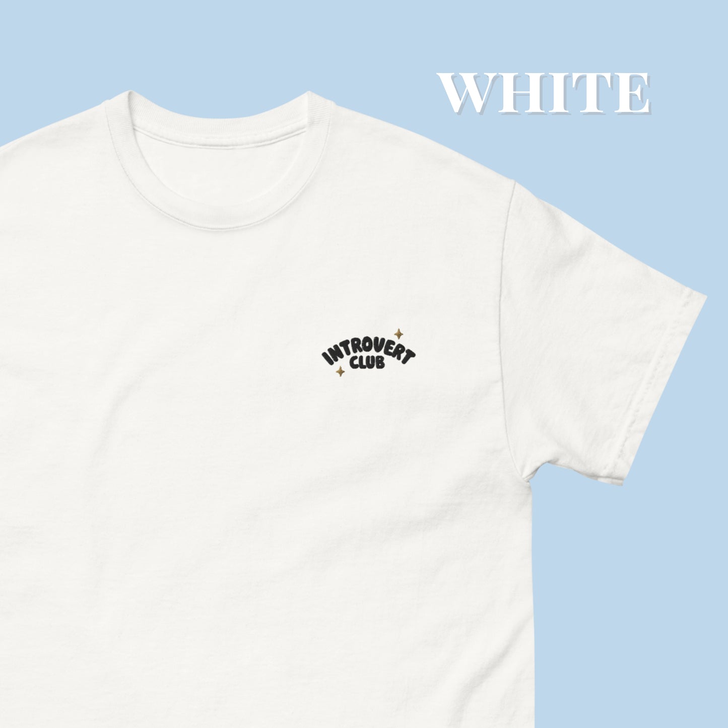 Introvert Club Embroidered T-Shirt