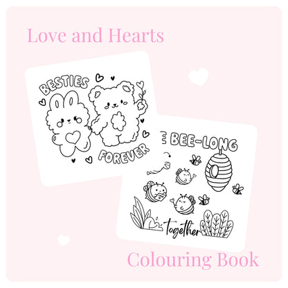 Love and Hearts Colouring Book