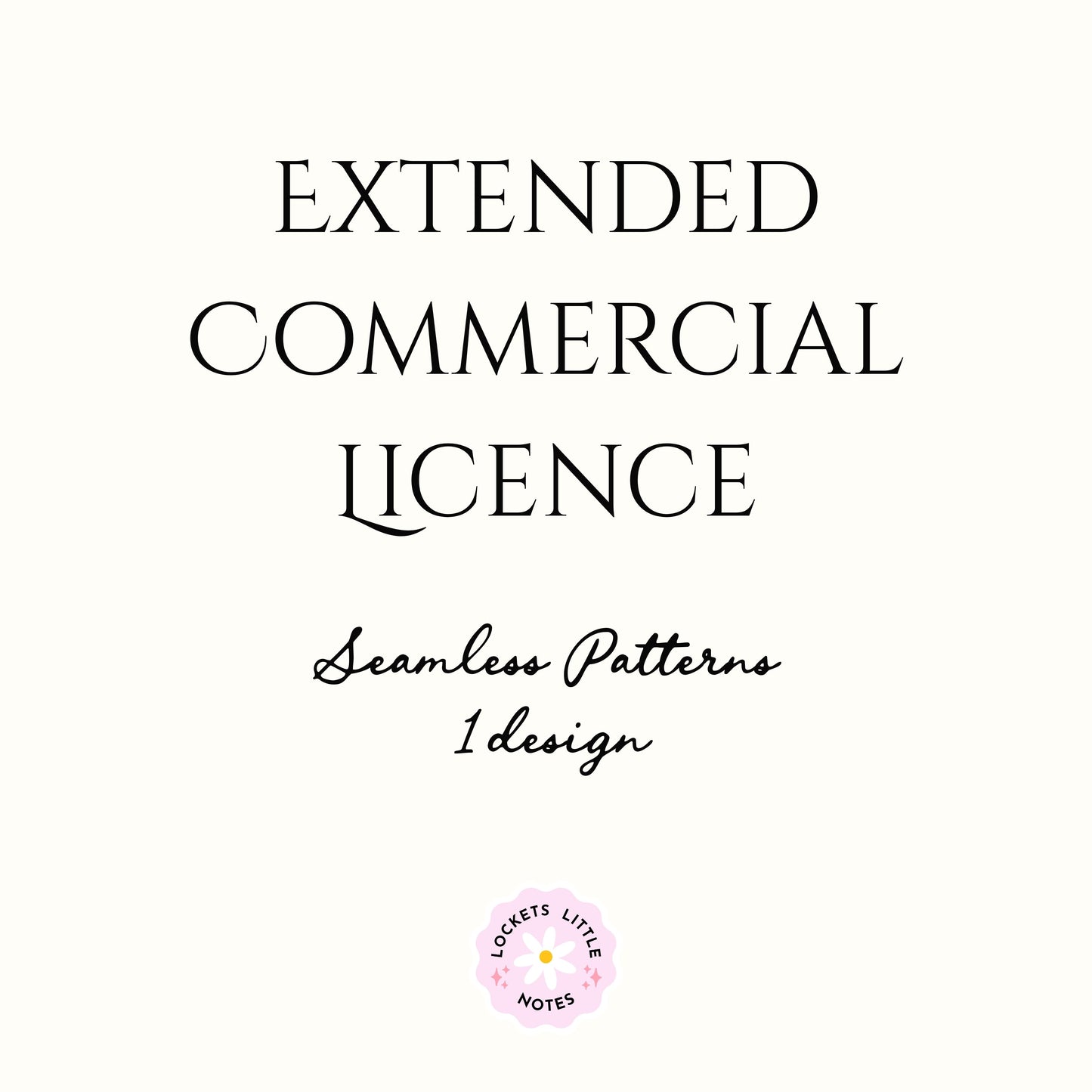 Extended Commercial License – Seamless Pattern - 1 Design