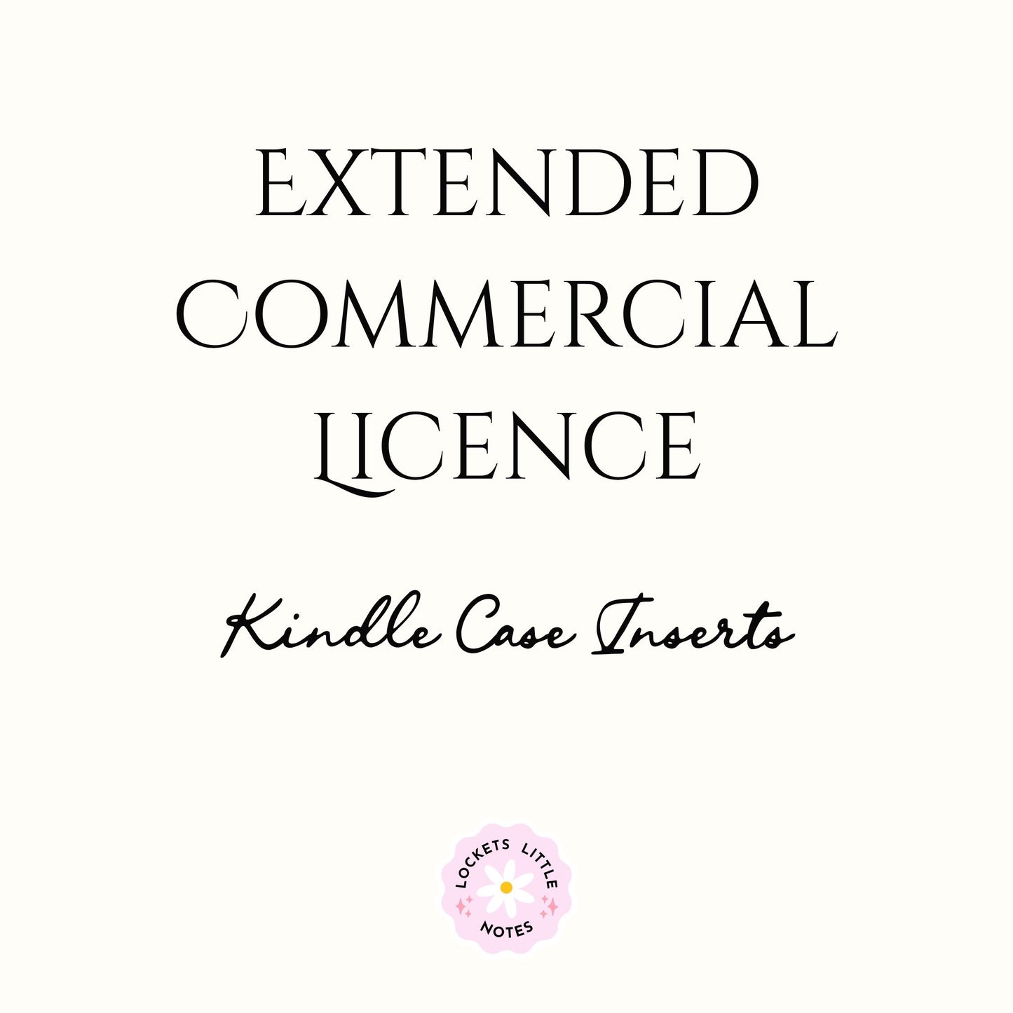 Extended Commercial License – Kindle Case Inserts - 1 Design