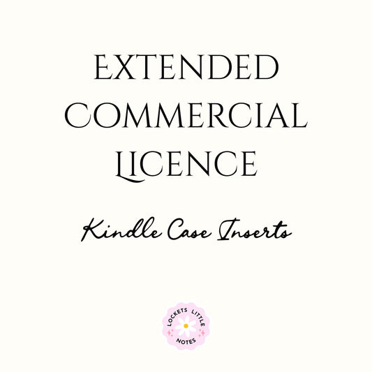 Extended Commercial License – Kindle Case Inserts - 1 Design